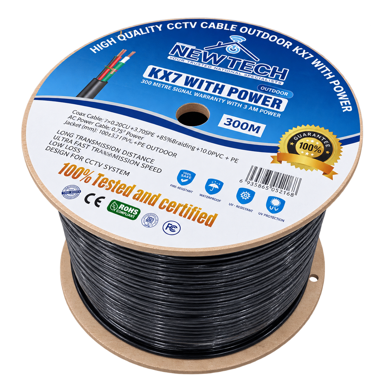 NEW TECH Cable KX7 OUTDOOR with power